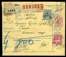 BUDAPEST 1914. Expressz Csomagszállító Técsőre Küldve - Used Stamps