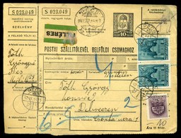 PÉCS 1942. Filléres Csomagszállító Debrecenbe Küldve - Covers & Documents