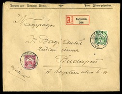 NAGYSZÉNÁS 1911. Ajánlott Levél 50f+5f Budapestre Küldve - Used Stamps