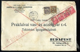 1917. Expressz Céges Levél Szomolnok-Margitfalva Mozgóposta Bélyegzéssel 1K90f-es Nagyon Ritka Vegyes Bérmentesítéssel B - Used Stamps