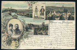 STUTTGART 1896.  Litho, Díjjegyes  Képeslap - Sonstige & Ohne Zuordnung
