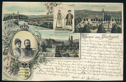 STUTTGART 1896.  Litho, Díjjegyes  Képeslap - Otros & Sin Clasificación