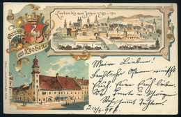 AUSZTRIA 1900. Leoben, Litho Képeslap - Other & Unclassified