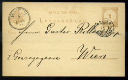 1884. Díjjegyes Lap Báziás _ Budapest Mozgóposta Bélyegzéssel - Used Stamps