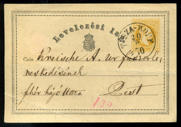 TISZAROFF 1870. Díjjegyes Levlap Szép Bélyegzéssel - Used Stamps