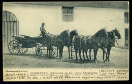 DEBRECEN 1904. Ötösfogat, Régi Képeslap   /  5 Horse Coach  Vintage Pic. P.card - Hongarije
