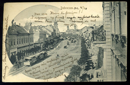 DEBRECEN 02. Piac Utca, Villamos, Régi Képeslap  /  Market St. , Tram,  Vintage Pic. P.card - Ungheria