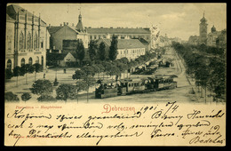 DEBRECEN  1901. Piac Utca, Kisvasút, Régi Képeslap  /  Market St Train  Vintage Pic. P.card - Ungarn