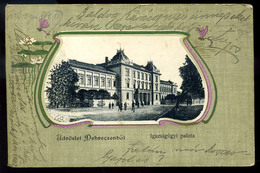 DEBRECEN 1904. Igazságügyi Palota, Komáromi J. Kiadása, Art Nouveau Litho , Régi Képeslap  /  Palace Of Justice Publishe - Hongarije