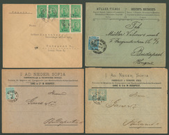 BULGÁRIA 1898-1925. 4db Szép Levél Magyarországra - Covers & Documents