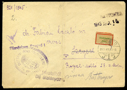 BATTONYA 1945.04.16. Cenzúrázott, Szegedről Visszaküldött Levél, Kisegítő Bélyegzéssel - Covers & Documents