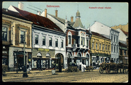 DEBRECEN 1914. Kossuth Utca, Ifj. Gyürky Sándor, Kardos László és Kontsek Géza üzlete Régi Képeslap /  Kossuth St. Shops - Ungarn