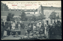 DEBRECEN 1910. Degenfeld Téri Piac, Kenyér árusok, Régi Képeslap   /  Degenfeld Sq. Market, Bread Merchants Vintage Pic. - Hungary