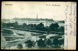 DEBRECEN Dohánygyár, Vasút, Régi Képeslap   /  Tabacco Factory , Train, Vintage Pic. P.card - Hungary