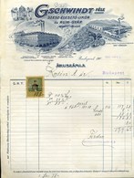 BUDAPEST 196. Gschwindt Szeszgyár Dekoratív Céges Számla - Unclassified