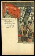 MÁJUS , Cseh Propaganda, Grafikus Képeslap - Tschechische Republik
