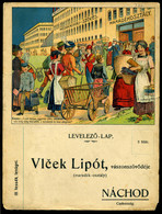 1905. Cca. Vlcek Lipót Vászonszövödéje, Ritka Litho Reklám Képeslap - Unclassified