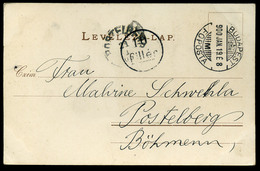 BUDAPEST 1900. Litho Képeslap Postelbergbe Küldve, 10f Portó Bélyegzéssel - Gebraucht