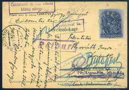 BUDAPEST 1938.Levelezőlap Csehszlovákiából  Visszaküldve , érdekes Darab! - Briefe U. Dokumente