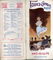 BUDAPEST 1915. Cca. Folies Caprice Mulató, Műsorfüzet, Reklámokkal, Ital árjegyzékkel /  Program Brochure, Adv. - Unclassified