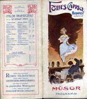 BUDAPEST 1915. Cca. Folies Caprice Mulató, Műsorfüzet, Reklámokkal, Ital árjegyzékkel /  Program Brochure, Adv. - Zonder Classificatie