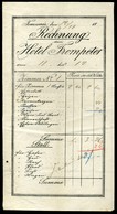 TEMESVÁR 1890. Cca. Hotel Trompeter , Régi Számla - Unclassified