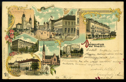 DEBRECEN 1898. Litho Képeslap, Portó Bélyegzéssel - Used Stamps