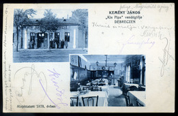 Debrecen, Kemény János 'Kis Pipa' Vendéglője, Belső, Régi Képeslap  /  Restaurant Interior  Vintage Pic. P.card - Used Stamps