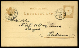 BEREGSZÁSZ 1890. Díjjegyes Levlap, Hátoldali Céges Nyomással - Used Stamps