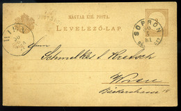 SOPRON 1881. Díjjegyes Levlap, Vakdombor, Céges Nyomással - Used Stamps
