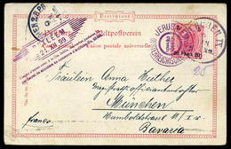 AUSZTRIA  Jerusalem , 1899. Képeslap Münchenbe Küldve - Used Stamps