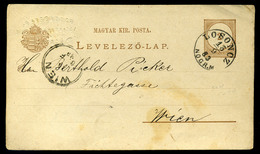 LOSONC 1883. Díjjegyes Levlap, Vakdombor Céges Nyomással - Used Stamps