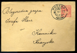 POZEGA 1903. Díjjegyes Boríték Szép Bélyegzéssel - Used Stamps