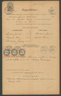 SIMONTORNYA 1888. Dekoratív Jogi Dokumentum,  Okmánybélyegekkel - Briefe U. Dokumente