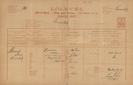 PINCZEHELY 1884  Lólevél 5kr Díjjeggyel / Horse Document - Briefe U. Dokumente
