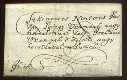 TARACKÖZ / Тересва 1725. Szép Magyar Nyelvű Levél, érdekes Témában , Egy Ricska-i Birtokról. Bethlen József , Ilosvay Gy - ...-1867 Prephilately