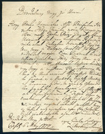 PETŐFALVA (?) 1772. Szép Portós Levél Lévára Küldve, Tartalommal , Libertiny Sámuel - ...-1867 Prephilately