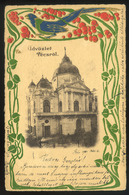 PÉCS 1901. Színház, Szecessziós Képeslap - Ungarn