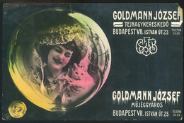BUDAPEST 1910. Goldmann Tejnagykereskedő, Reklám, Régi Képeslap - Religion & Esotérisme