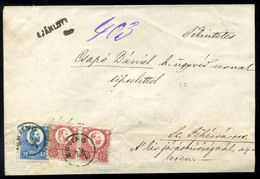 ENYING 1873. Ajánlott Levél, Előoldali 10Kr+2*5Kr Bérmentesítéssel Székesfehérvárra Küldve  /   Reg. Letter Frontal 10Kr - Gebraucht