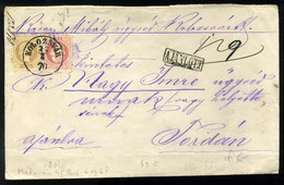 KOLOZSVÁR 1870. Ajánlott Levél 15Kr +5kr -ral Tordára Küldve, Szép!  /  Reg. Letter 15 Kr+5Kr To Torda Nice - Gebraucht