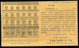 BUDAPEST 1915. Láng Jakab és Fia Kerékpár Kereskedés Ritka Reklám Levelezőlap - Hungary