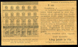 BUDAPEST 1915. Láng Jakab és Fia Kerékpár Kereskedés Ritka Reklám Levelezőlap - Hongarije