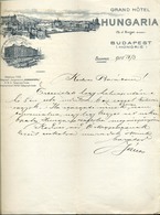 BUDAPEST 1903. Grand Hotel Hungaria Fejléces , Céges Levél - Unclassified