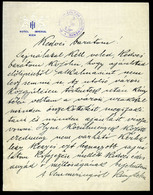 BÉCS 1913. Hotel Imperial , Heltai Ferenc Budapest Polgármesterének Autográf Levele - Unclassified