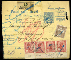 MÁRAMAROSSZIGET 1916. Csomagszállító 4K20f Budapestre Küldve - Used Stamps