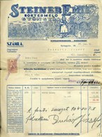 GYÖNGYÖS 1937. Steiner Emil Bortermelő , Fejléces Céges Számla - Unclassified