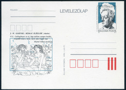 1982. Goethe Díjjegyes Lap, Elnyomva! Érdekes!  /  1982 Goethe Stationery Card Misprint! Interesting ! - Brieven En Documenten