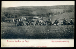 KIRÁLYHIDA 1909. Katonák Tábor Régi Képeslap - Hongarije