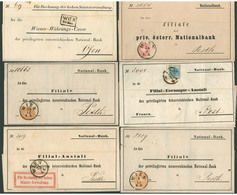 AUSZTRIA 1850-65. Cca. 12 Db Banklevél Pestre Küldve - Covers & Documents